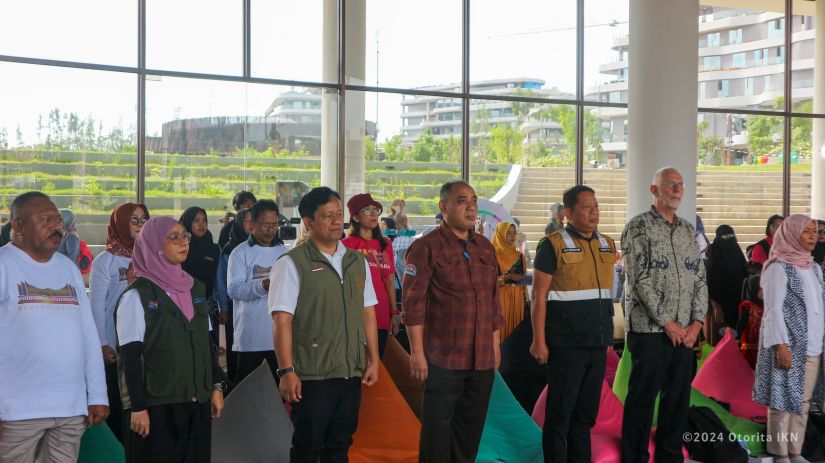 Unjuk Karya Inovasi Pembelajaran Pendidik dan Tenaga Kependidikan Ibu Kota Nusantara yang digelar di Sentra Massa (Visitor Centre) IKN. (Sumber: Humas IKN)