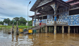Banjir Kembali Rendam Tabang, BPBD Kukar Siaga di Lokasi
