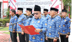 Kukar Peringati Hari Otonomi Daerah ke-29 dengan Upacara Bendera di Kantor Bupati