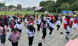 Semarak Jalan Santai dan Senam Sehat Warnai Loa Kulu, KNPI Kukar Gaungkan Gaya Hidup Aktif