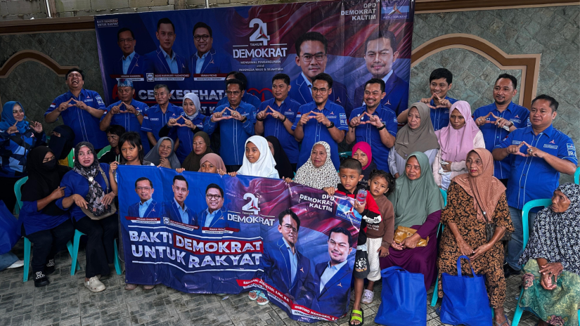 DPD Partai Demokrat Kaltim Peringati HUT ke-24 dengan Santunan dan Cek Kesehatan Gratis